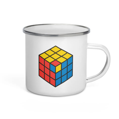 Frustration Cube enamel mug