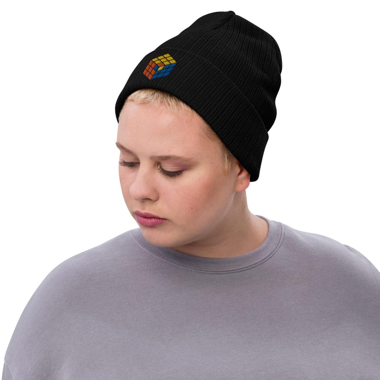 Frustration Cube ribbed knit beanie - Image 5