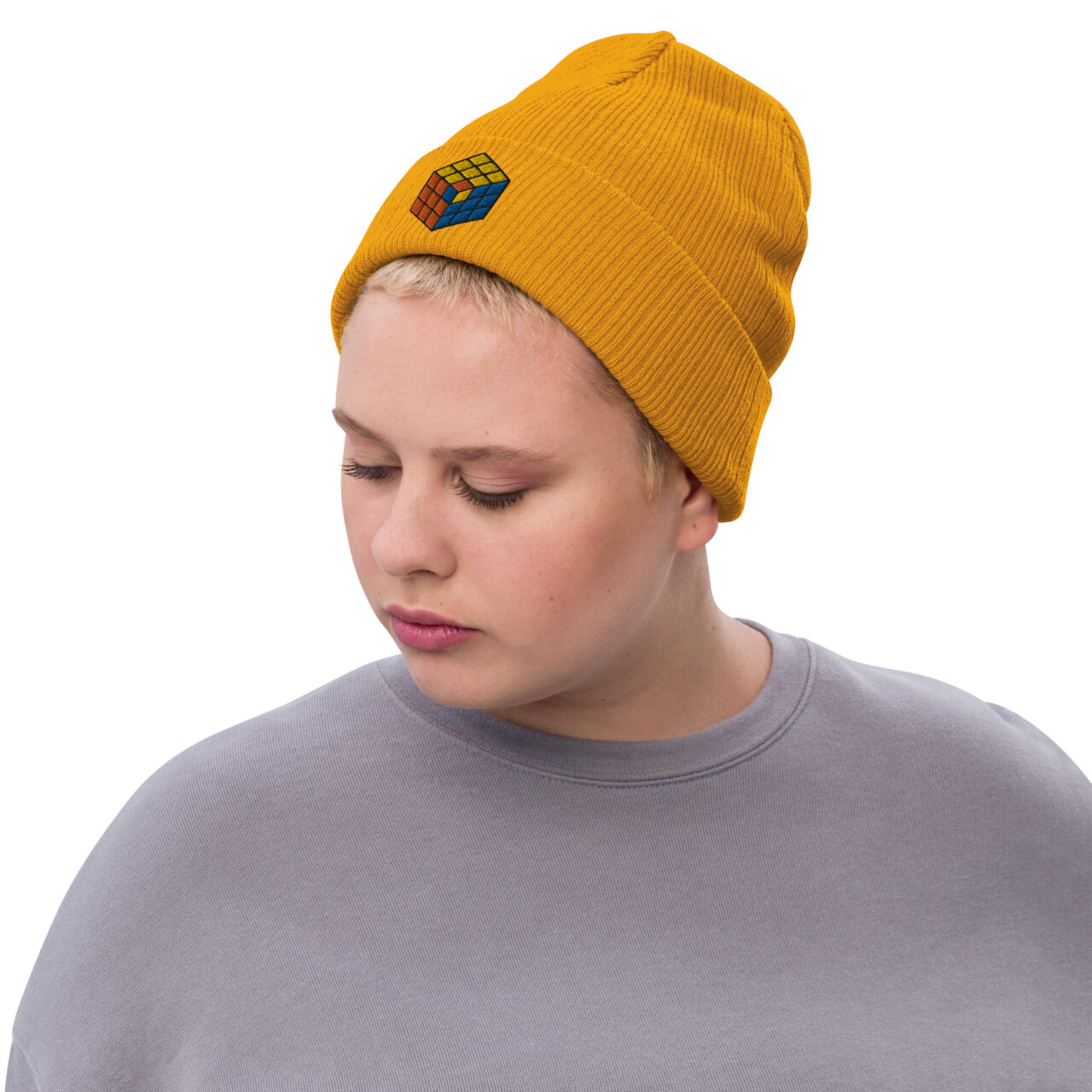 Frustration Cube ribbed knit beanie - Image 2